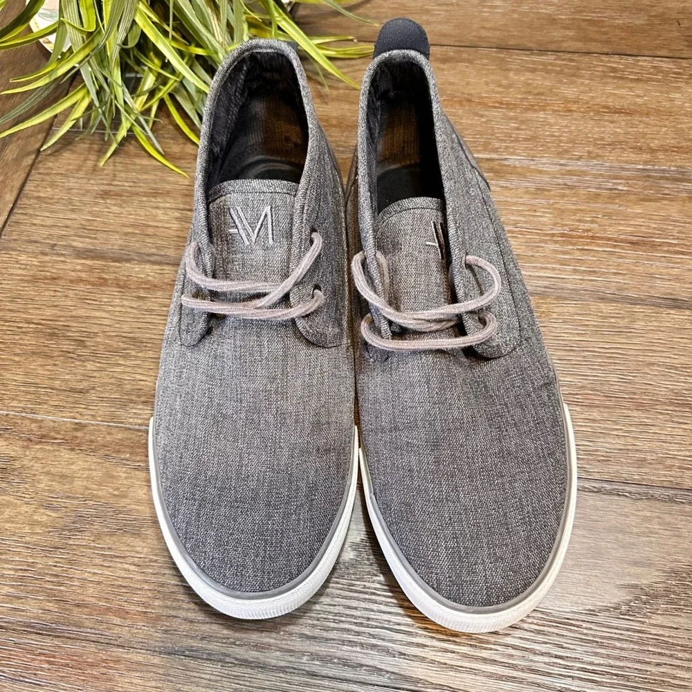 Andrew Marc Reade Textile Chukka Fashion Sneakers Charcoal Mens 10‎